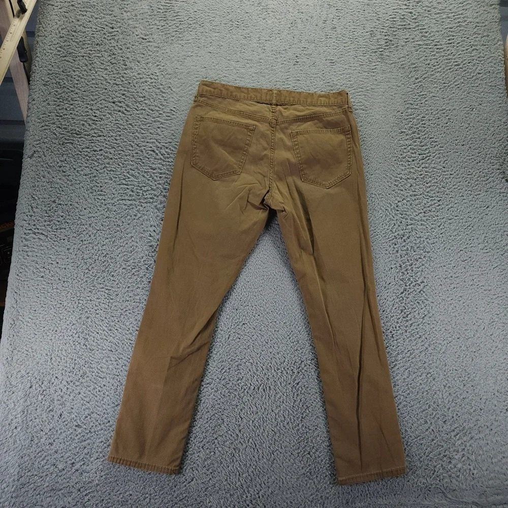 Banana Republic Pant Mens 32x28 Brown Cotton Chino Skinny Preppy Career Stretch